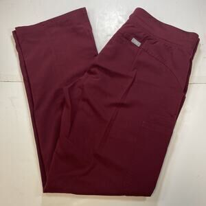 FIGS Kade Cargo Scrub Pants Women’s Medium Burgundy Classic Fit Medical Nursing